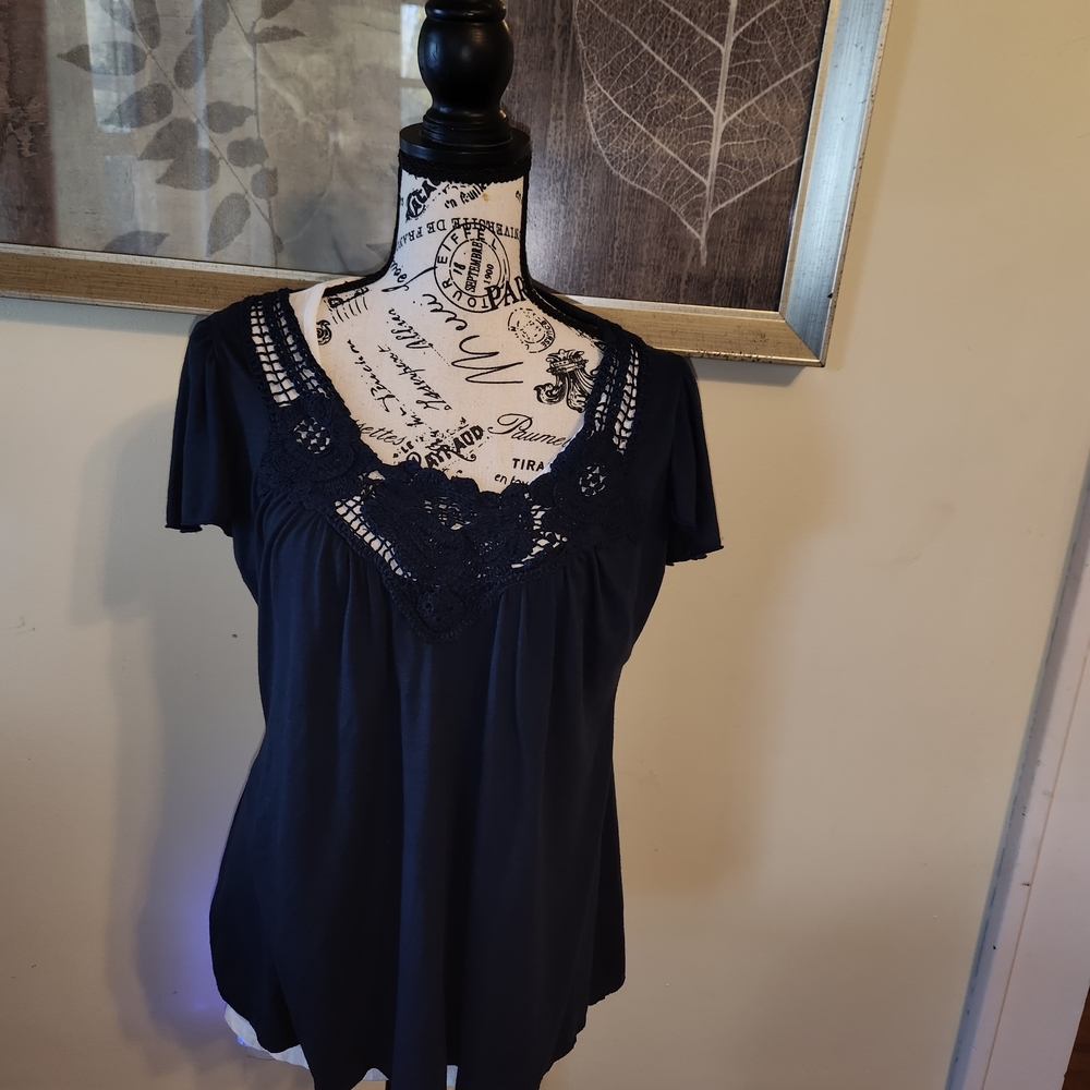 Tryst's Elegant Navy Blue Women's Top